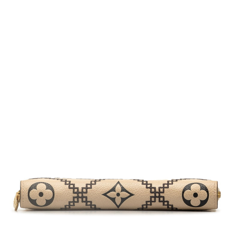 Louis Vuitton Monogram Amplant Broderie Zippie Wallet Long Wallet M81141 Cream Beige Leather Louis Vuitton