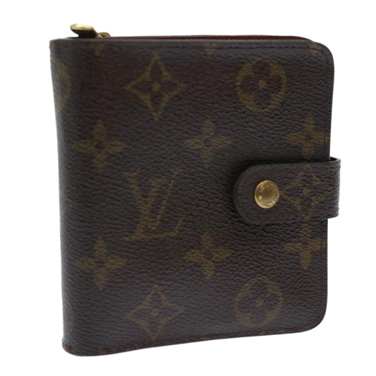 LOUIS VUITTON Monogram Compact Zip Wallet M61667 LV Auth 52462