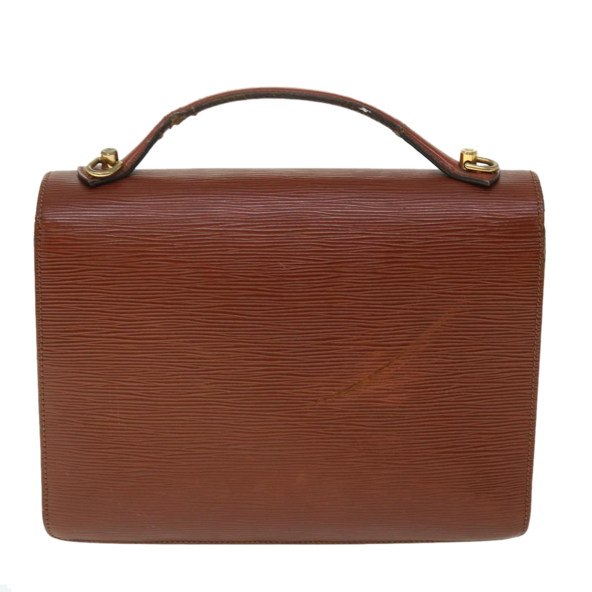 LOUIS VUITTON Epi Monceau Hand Bag Brown M52123 LV Auth 52984