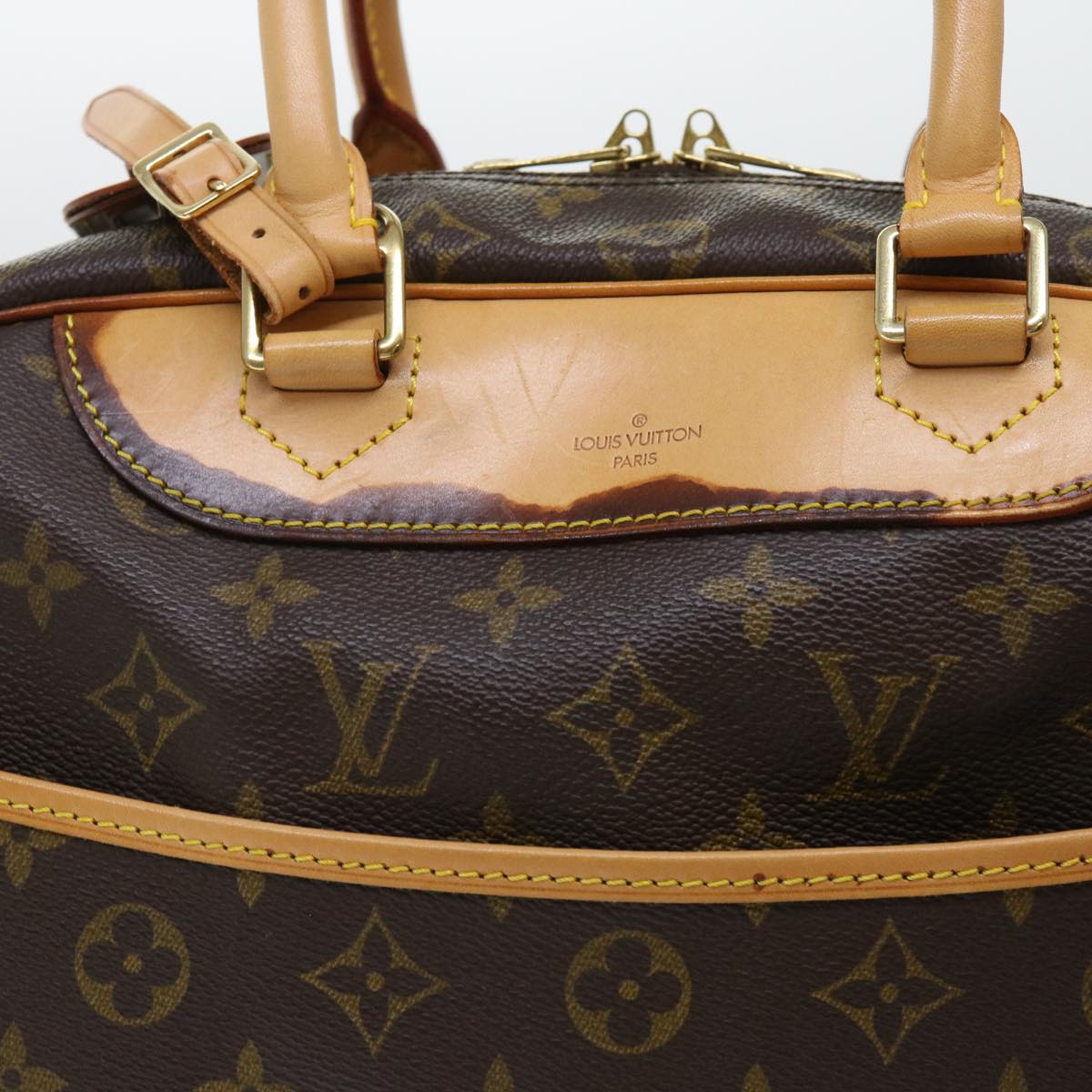 LOUIS VUITTON Monogram Deauville Hand Bag M47270 LV Auth 52988