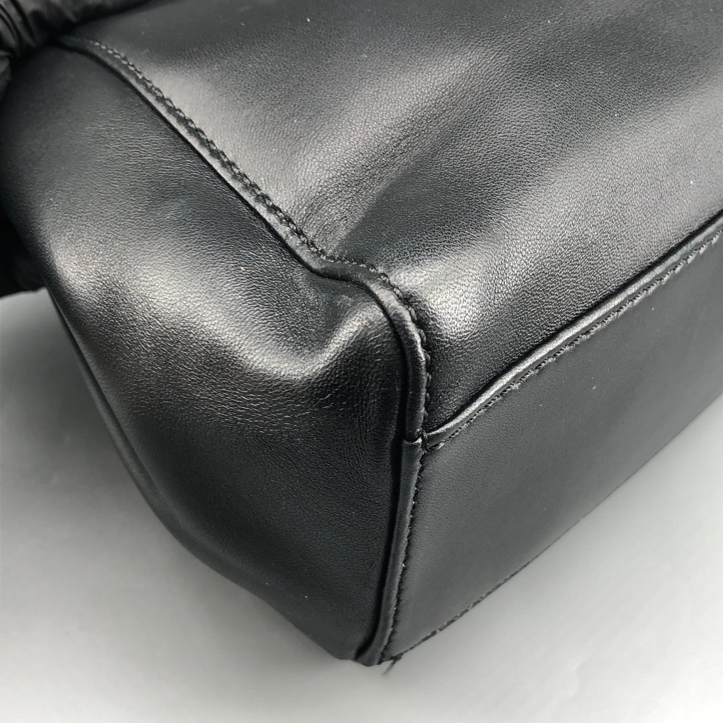 Fendi Mini Black Smooth Leather Peekaboo Handbag