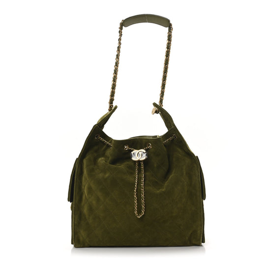 Chanel Suede Quilted Medium Chanel 25 Handbag - Rovelle Bags