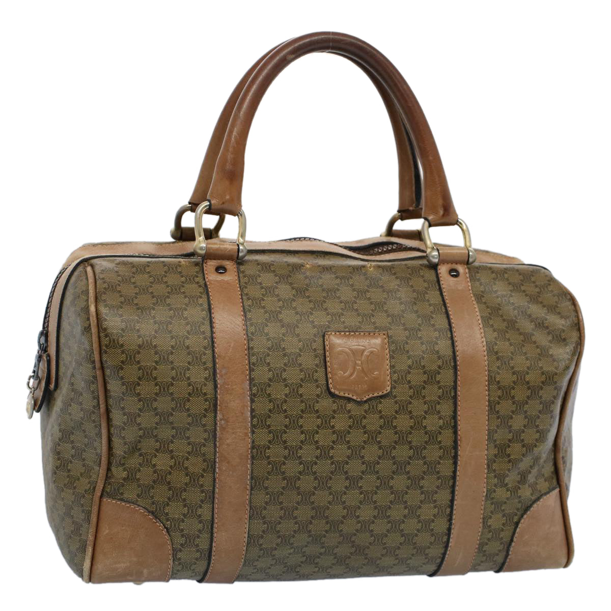 Luxury CELINE Macadam Canvas Hand Bag Brown 54043
