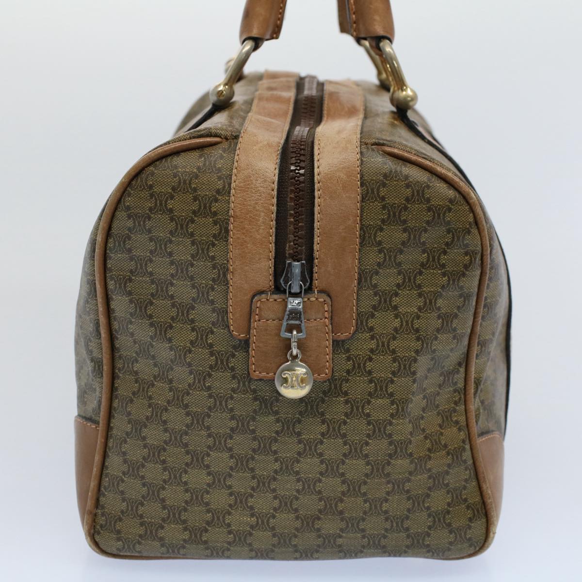 Luxury CELINE Macadam Canvas Hand Bag Brown 54043
