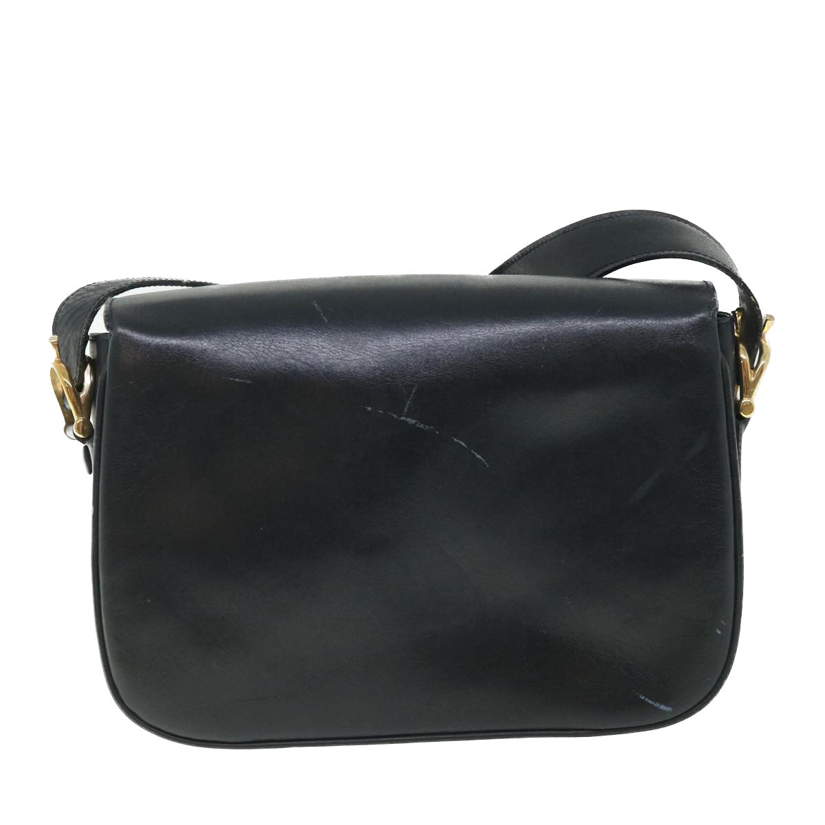 Luxury CELINE Shoulder Bag Leather Black 54184