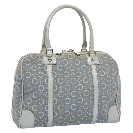 Luxury CELINE C Macadam Canvas Hand Bag Light Blue 54505