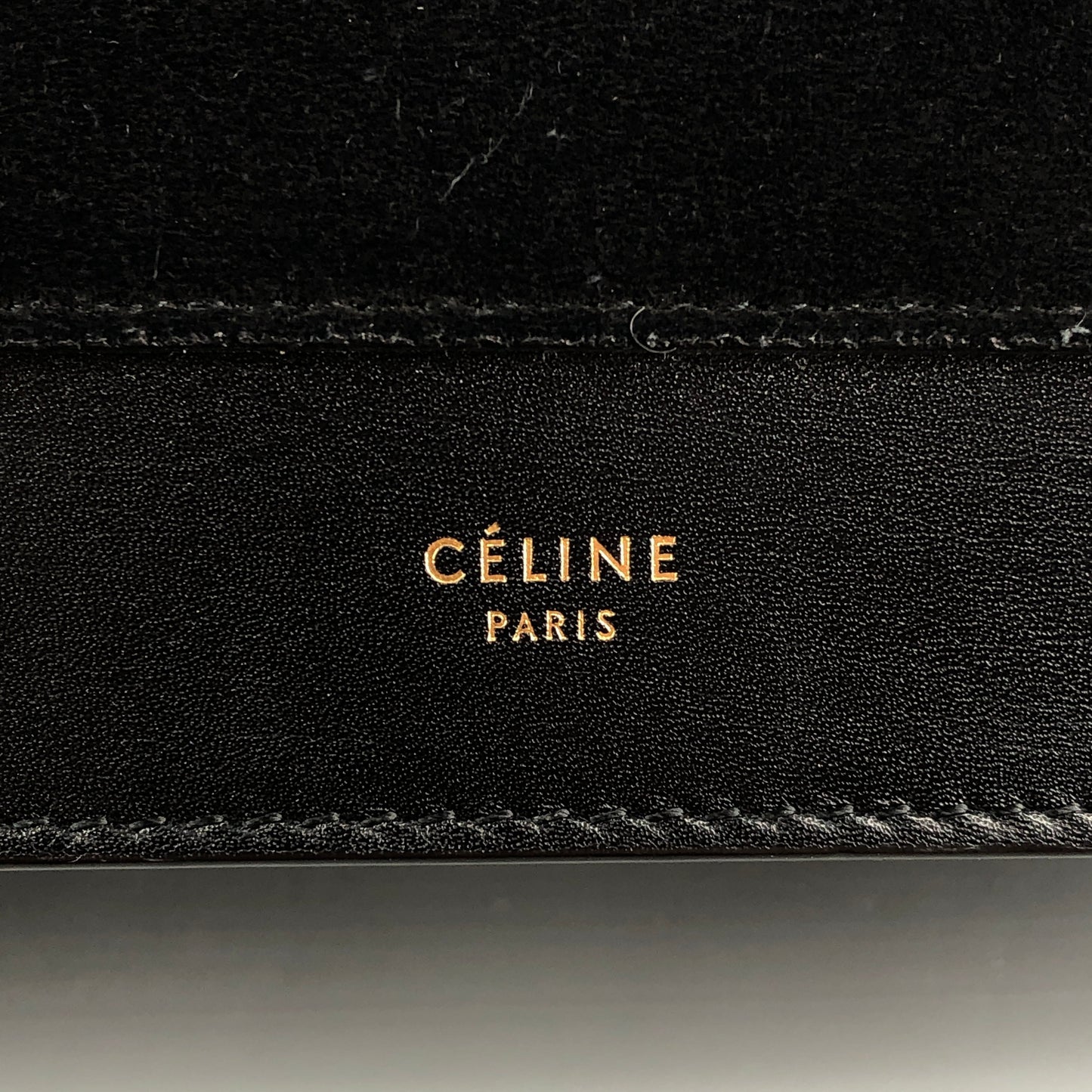Celine Genuine Python & Smooth Calfskin Envelope Chain Shoulder Bag Black