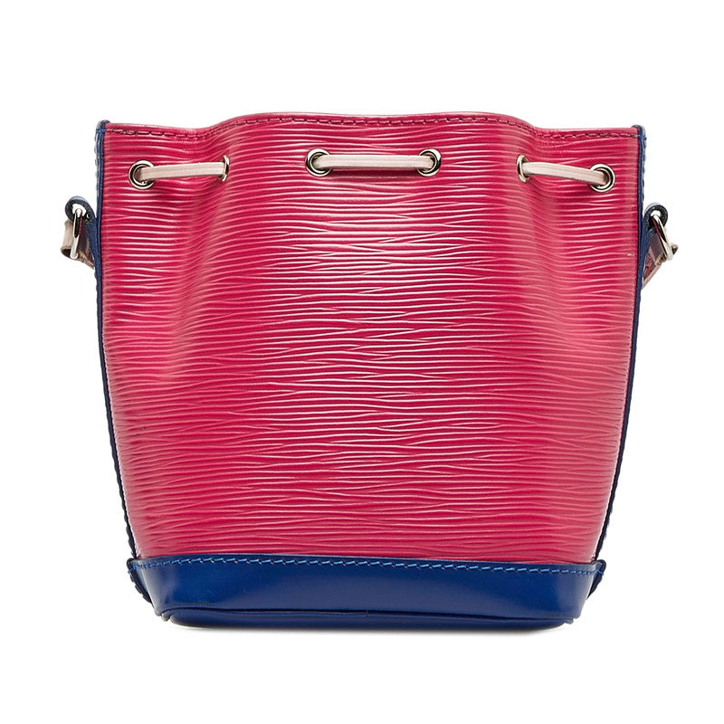 Louis Vuitton Epic Nano Noe Slipper Shoulder Bag M42502 Hot Pink Blue Leather Louis Vuitton