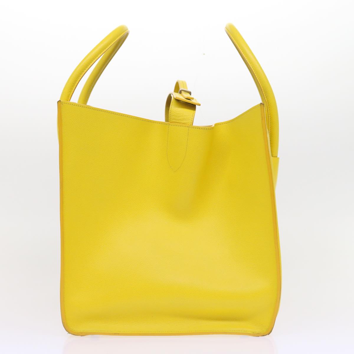 Luxury CELINE Gauge Phantom Hand Bag Leather Yellow 55633