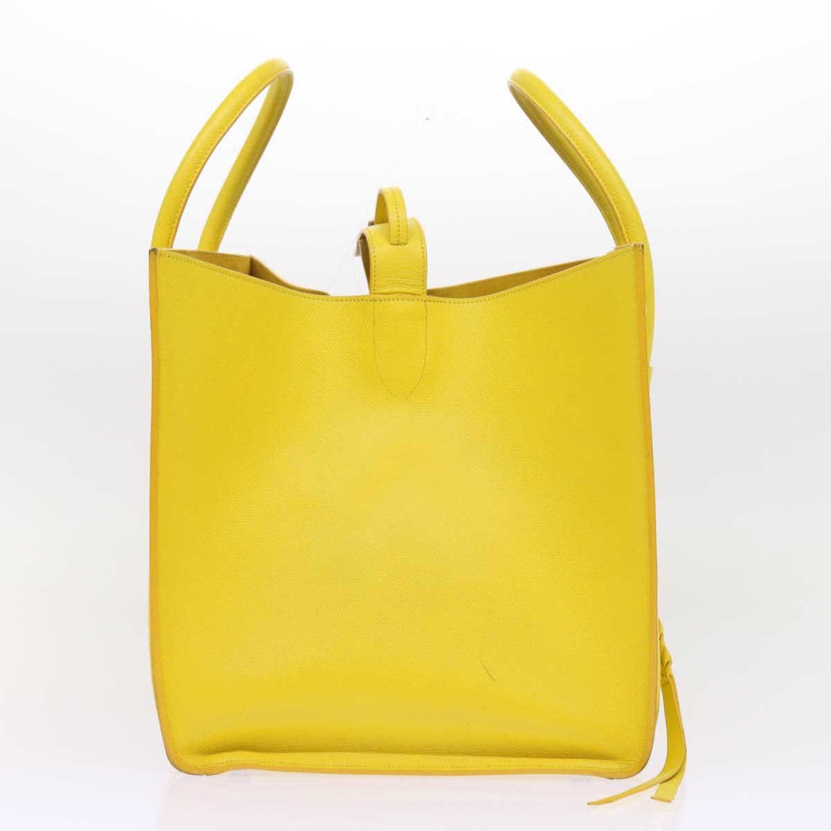 Luxury CELINE Gauge Phantom Hand Bag Leather Yellow 55633