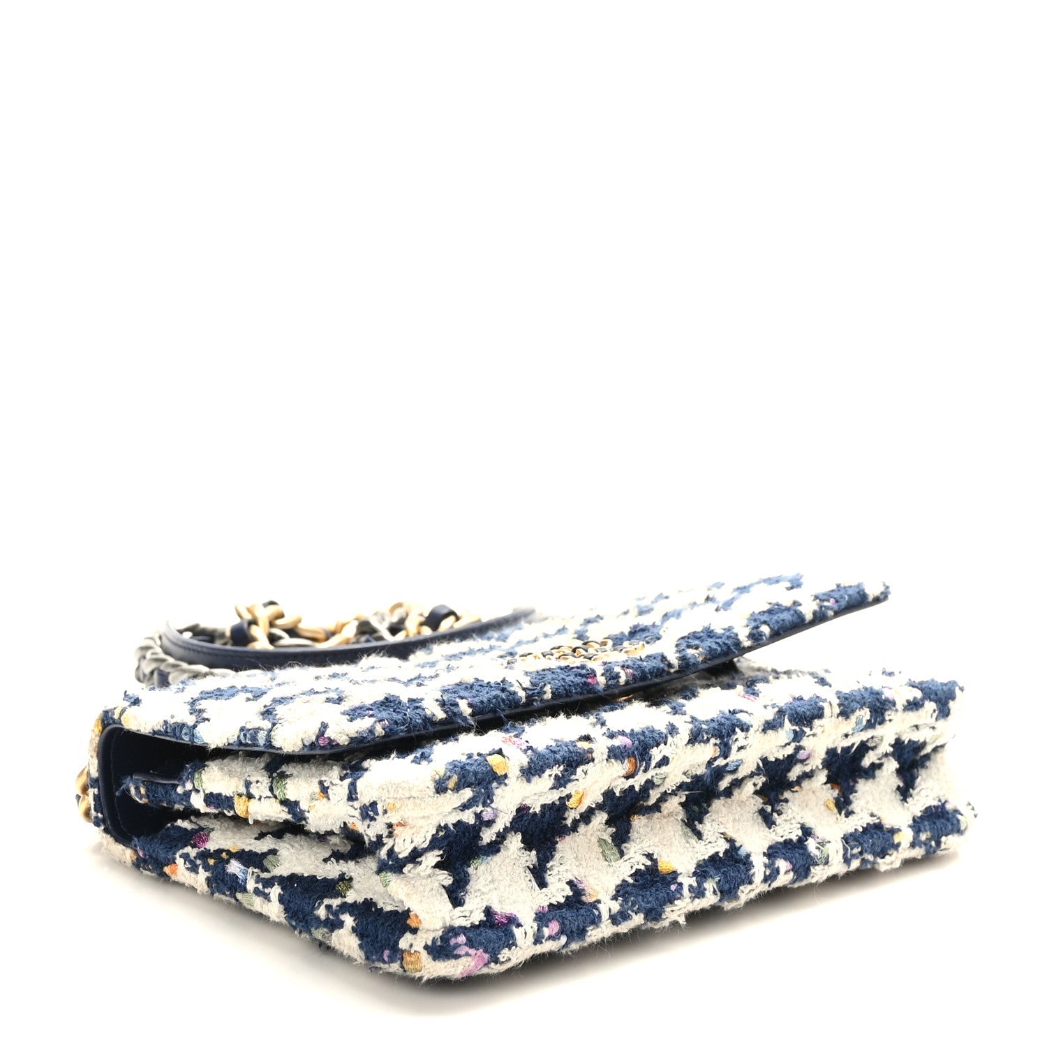 Chanel Tweed Quilted Chanel 19 Wallet Crossbody Bag - Rovelle Bags