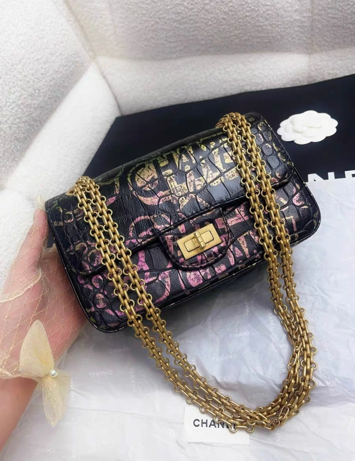 Chanel Classic Flap Leather Black Shoulder Bag