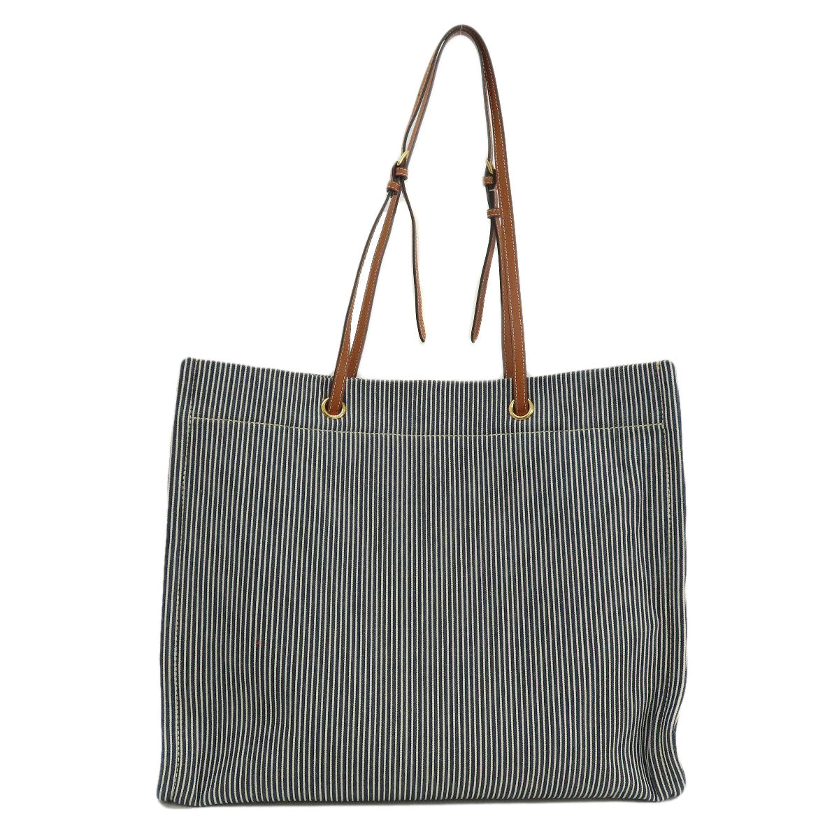 CELINE Shoulder Bag canvas blue Square Hippo Stripe Women