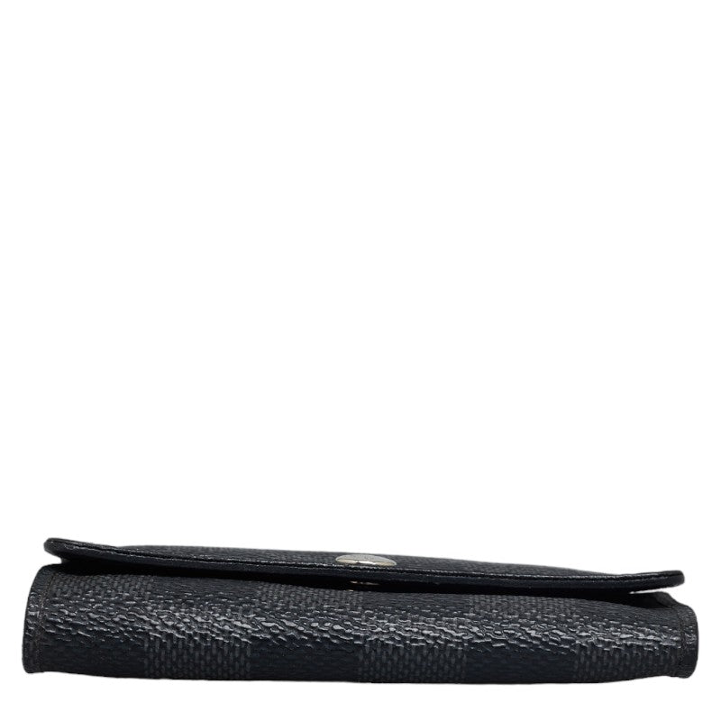 Louis Vuitton Louis Vuitton Damière Graphite N62662 Keycase Leather Black