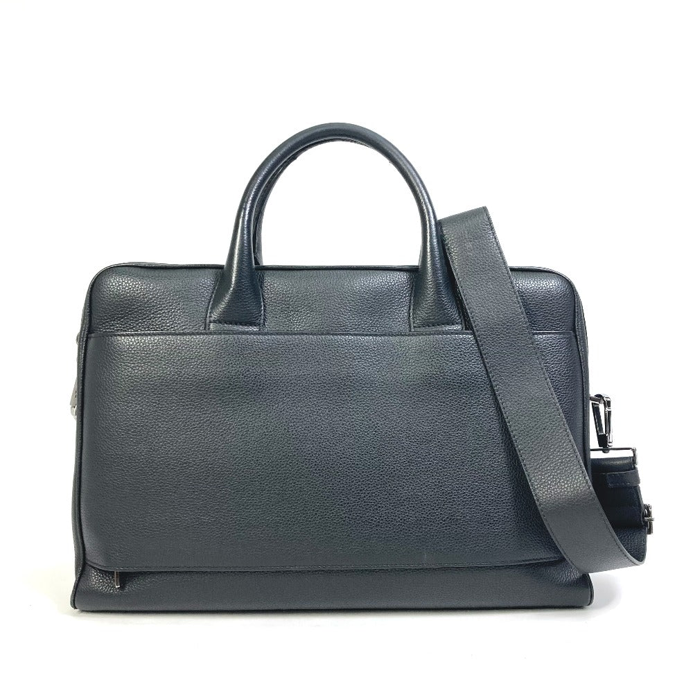 DIOR HOMME Business bag leather black Handbag logo Inner Trotter Oblique mens
