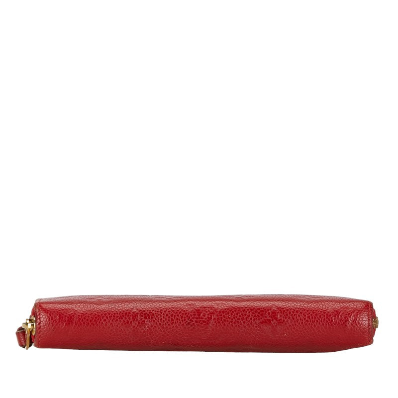 Louis Vuitton Monogram Amplant Zippie Wallet Roundfassner Long Wallet M60547 Orion Red Leather Louis Vuitton