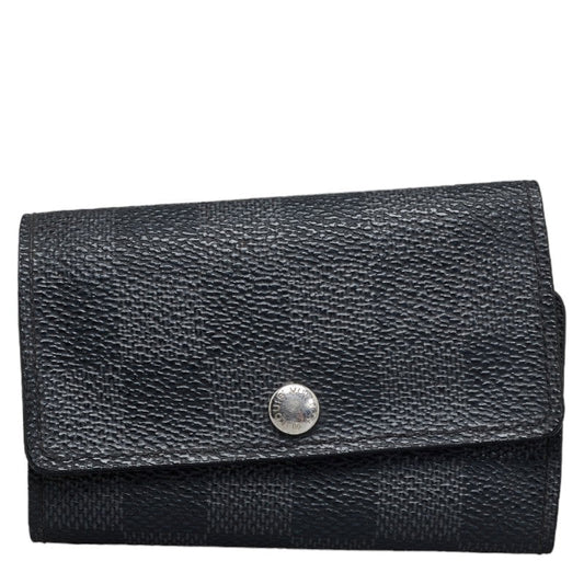 Louis Vuitton Louis Vuitton Damière Graphite N62662 Keycase Leather Black