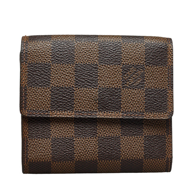 Louis Vuitton Damiere Portfolio Series Three Folded Wallet N61654 Brown PVC Leather Louis Vuitton