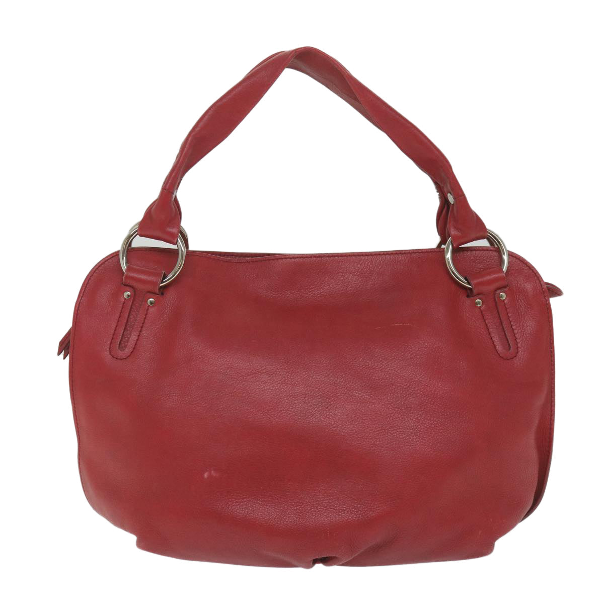 Luxury CELINE Shoulder Bag Leather Red 58409