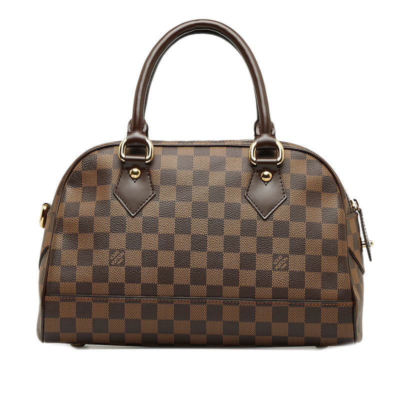 Louis Vuitton Damiere Duomo Handbag Mini Boston Bag N60008 Brown PVC Leather Louis Vuitton