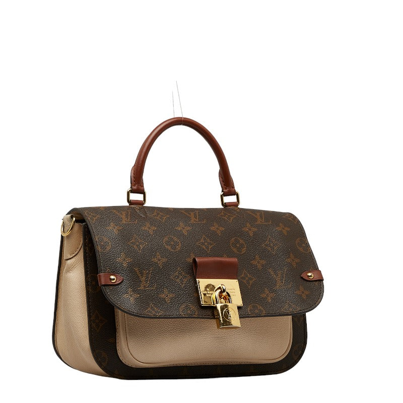 Louis Vuitton Monogram Vocal Handbag 2WAY M44353 Brown White Leather Louis Vuitton