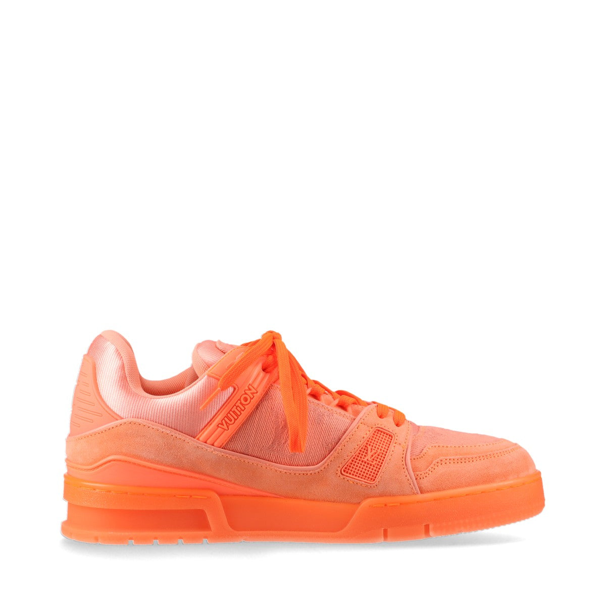 Louis Vuitton LV Trainer Line 20 Years Suede x Fabric Sneakers UK6 1/2 Mens Orange GO1210 Monogram LV Logo Bag