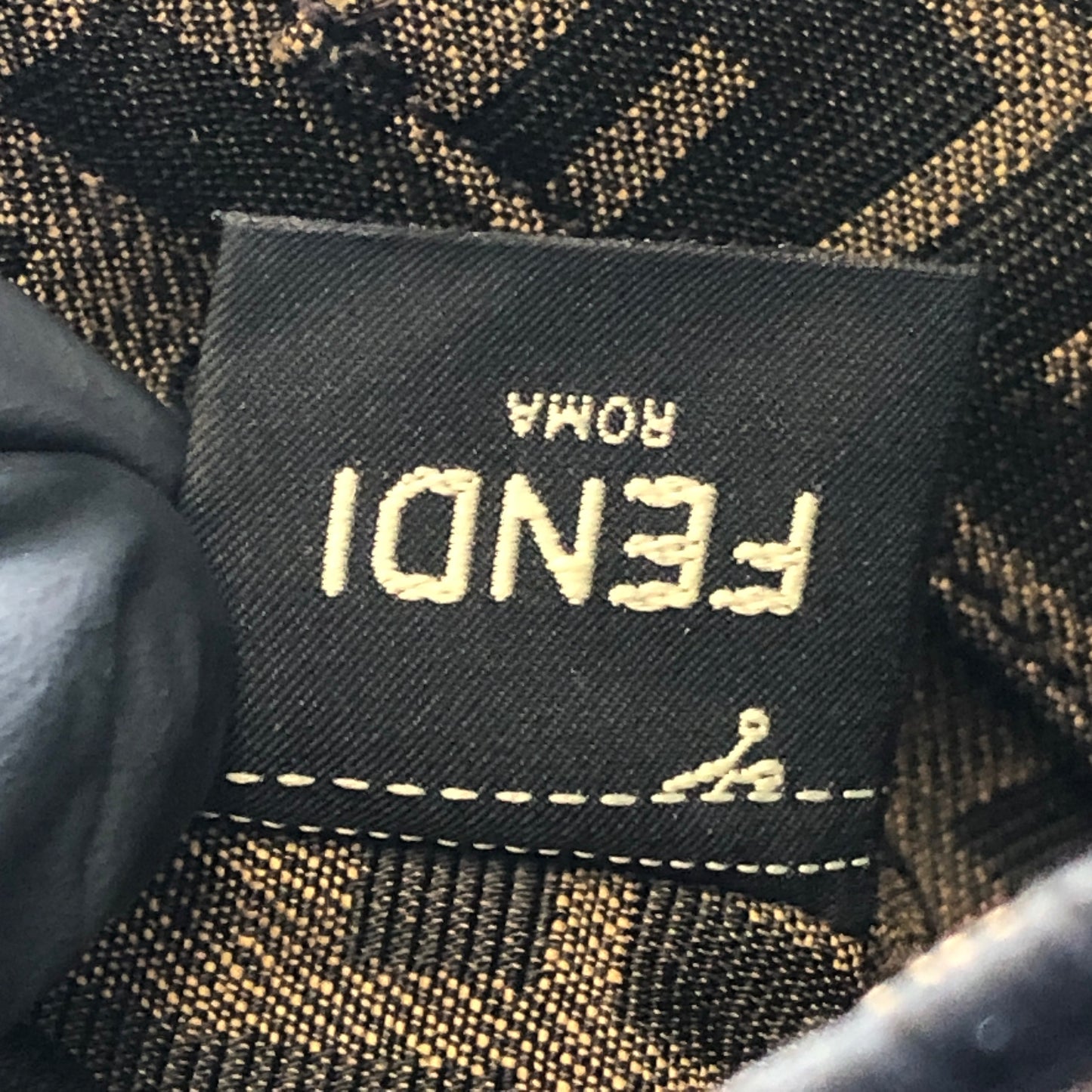 Fendi FF Zucca Baguette Mini Chain Bag Tobacco