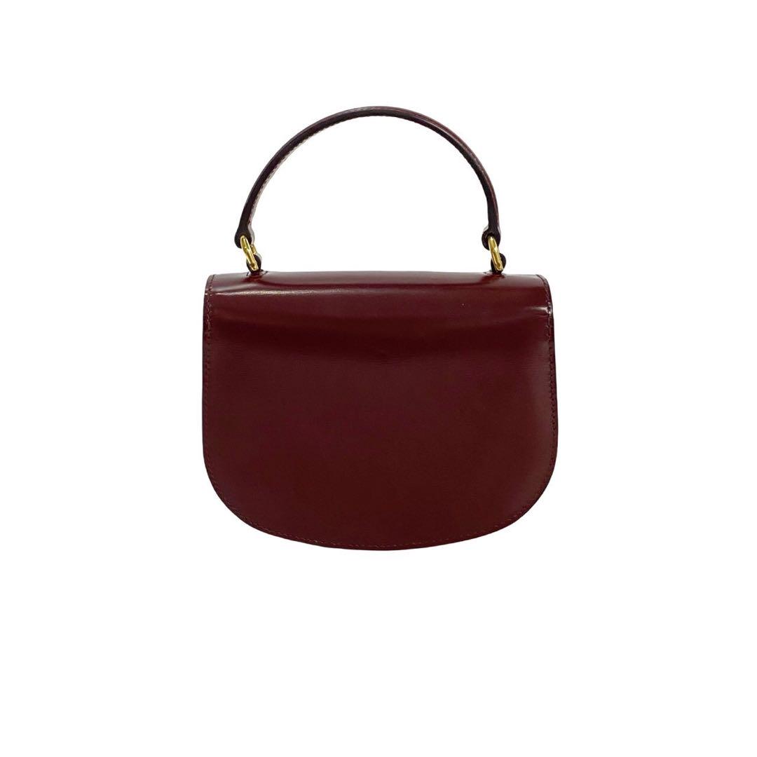 CELINE Shoulder Bag Calfskin Bordeaux mini buzas claire