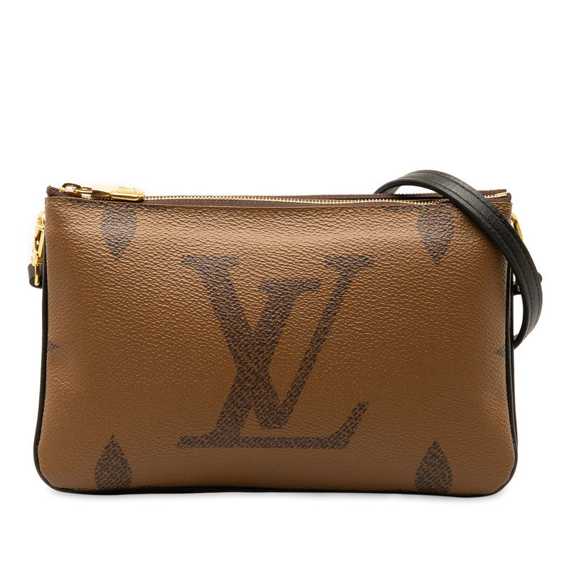 Louis Vuitton Monogram Giant Reversee Pochette Double Shoulder Bag M69203 Brown PVC Leather Louis Vuitton