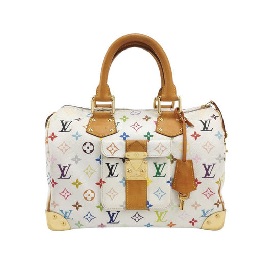 Louis Vuitton x Takashi Murakami Speedy 30 Lock White Multicolor