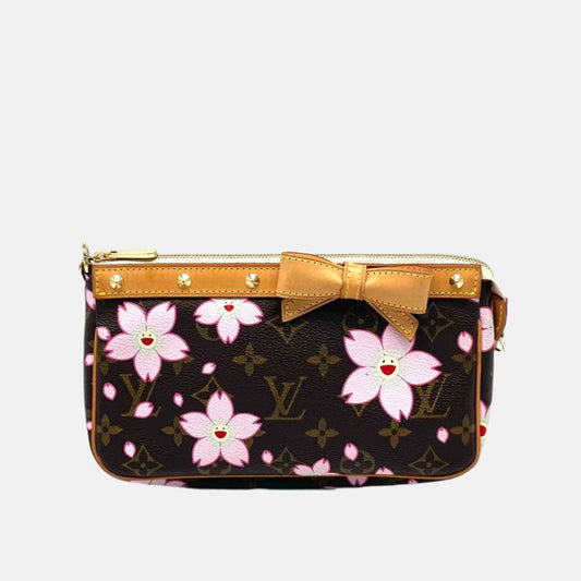 Louis Vuitton x Takashi Murakami Cherry Blossom on Brown Monogram Pochette Accessoire