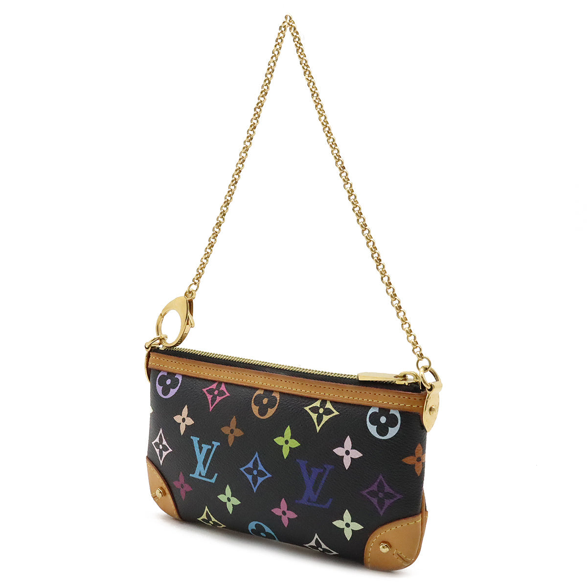 Louis Vuitton Monogram Multicolor Mila MM Accessory Pocket Noir Black M60097