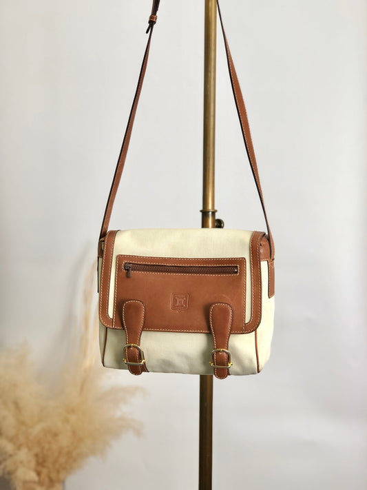 CELINE Shoulder bag White×Brown ue3evj
