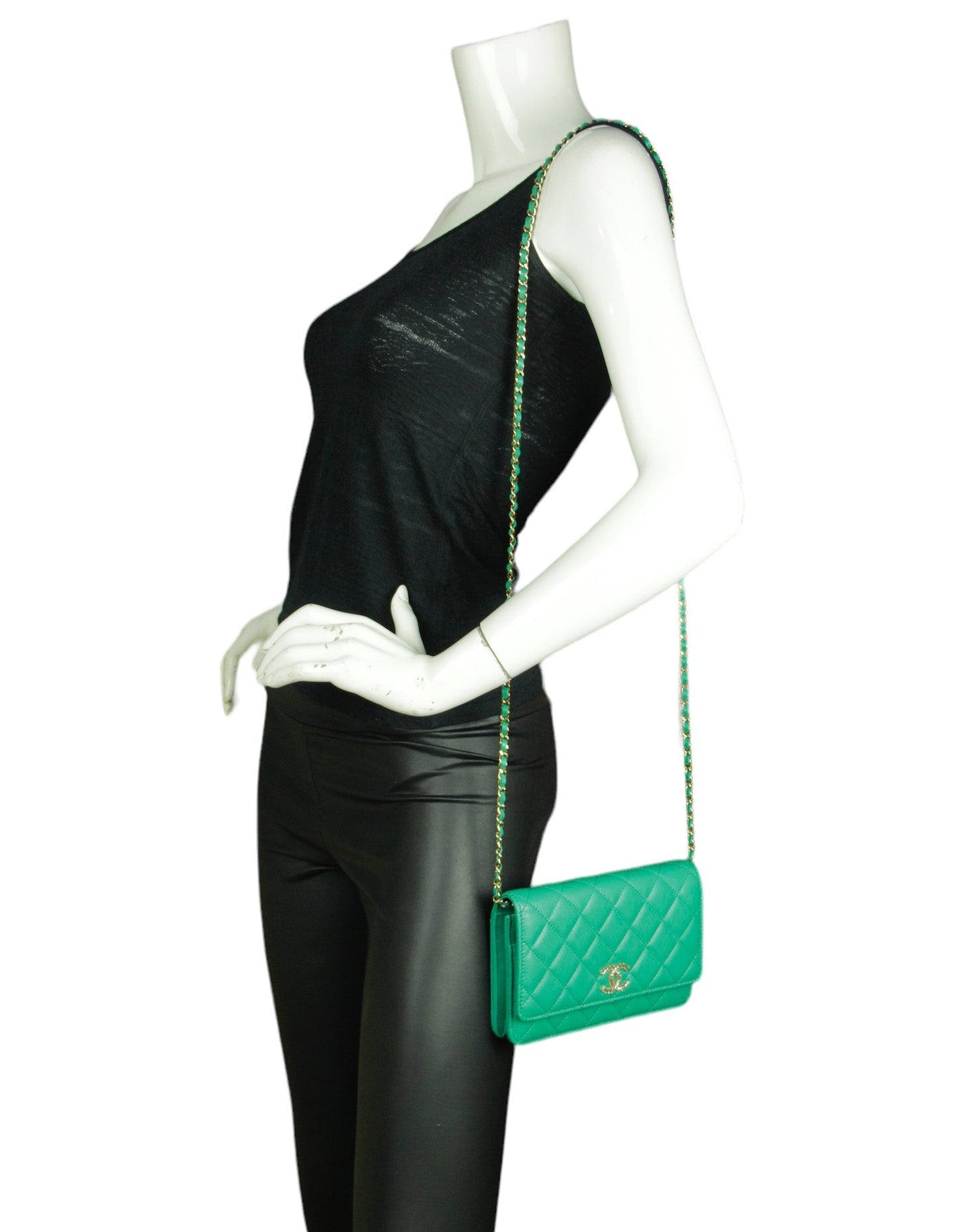 Chanel 2023 NEW Vert Green Caviar Crossbody Bag - Rovelle Bags