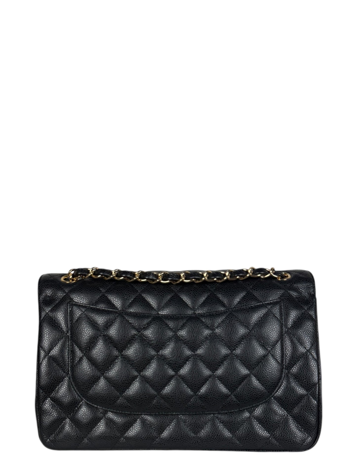 Chanel Black Caviar Leather Double Flap Flap Bag - Rovelle Bags