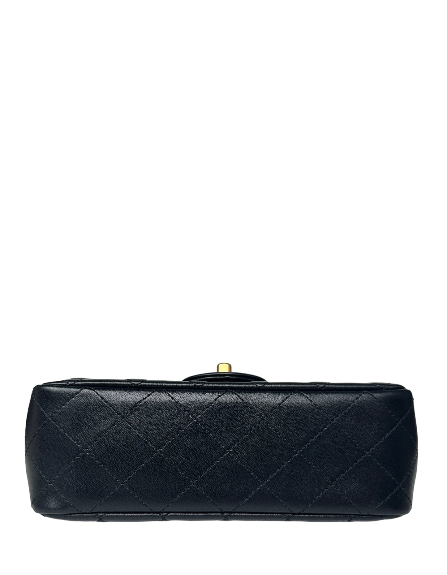 Chanel 2023 Black Lambskin Quilted Rectangular Flap Bag - Rovelle Bags