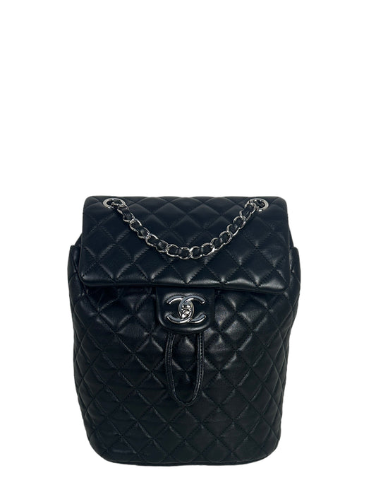 Chanel Black Lambskin Quilted Small Urban Backpack - Rovelle Bags