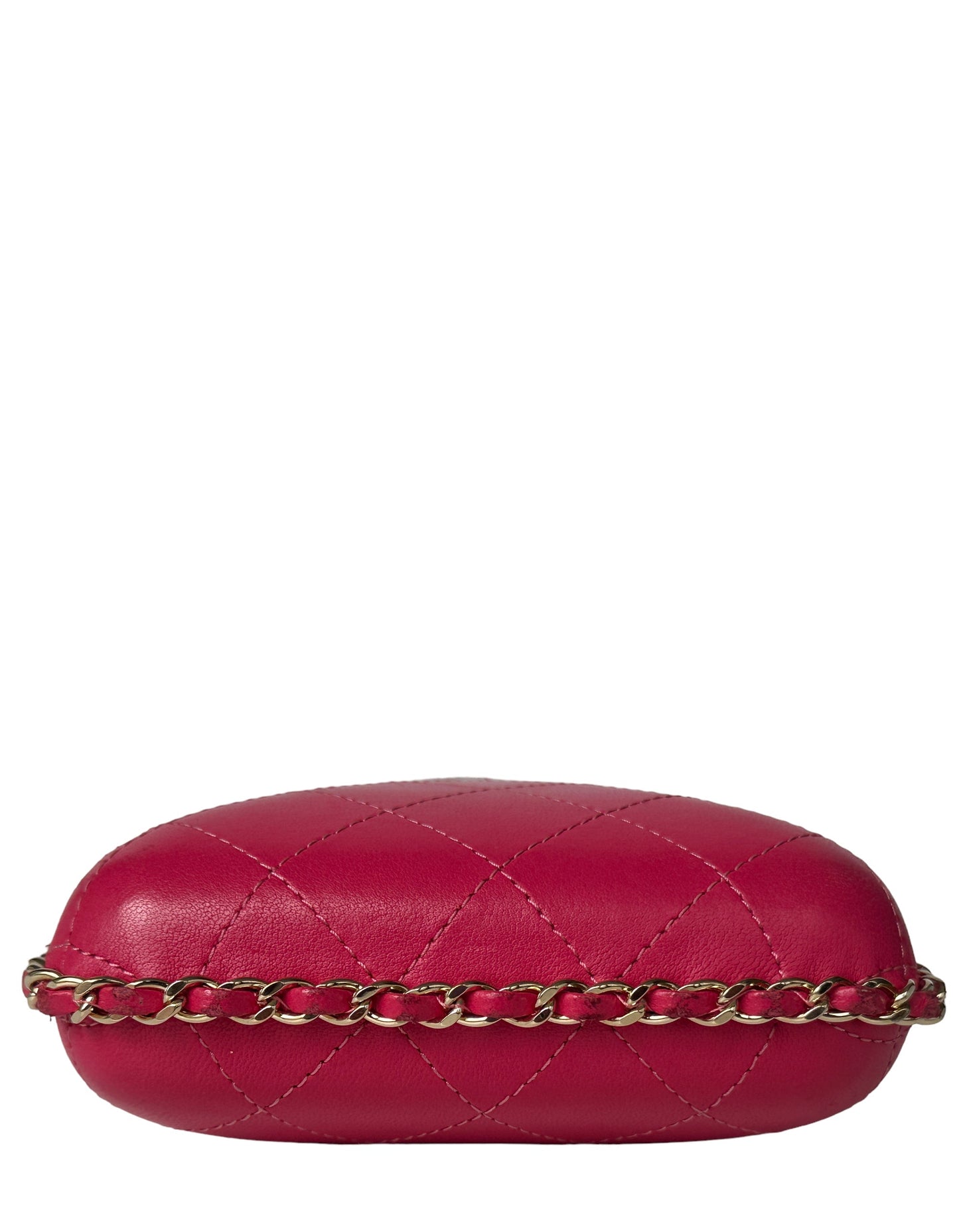 Chanel Pink Lambskin Chain Around Phone Crossbody Bag - Rovelle Bags