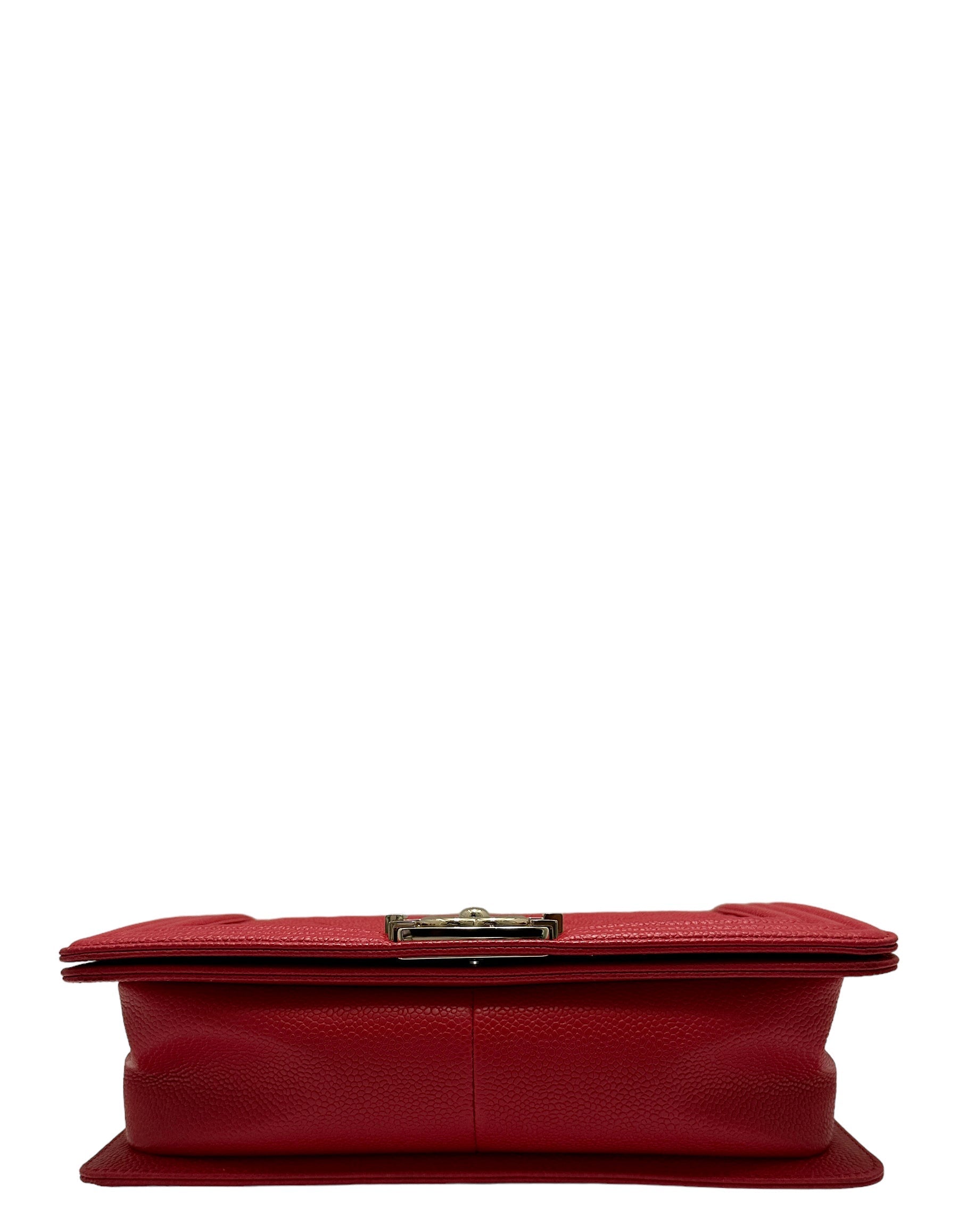 Chanel Red Caviar Leather Quilted Medium Handbag - Rovelle Bags