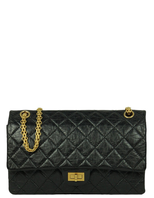 Chanel Black Calfskin Quilted 2.55 Reissue Flap Bag - Rovelle Bags