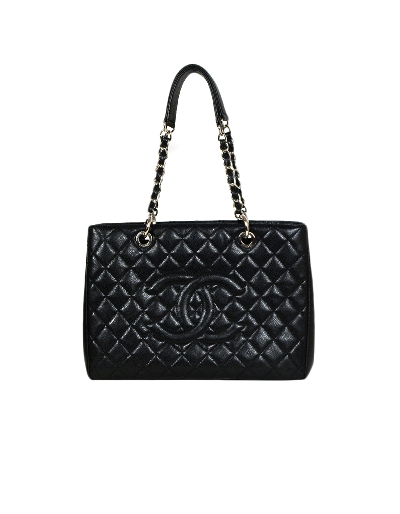 Chanel Black/Silver Caviar Leather GST Grand Tote Bag - Rovelle Bags