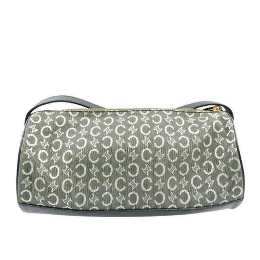 CELINE Shoulder Bag Canvas, Leather olive Women