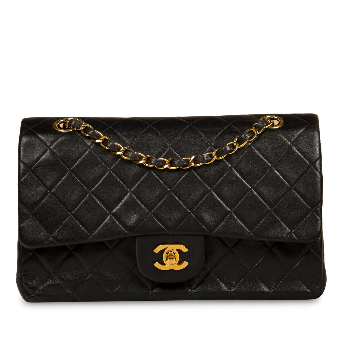 Chanel Classic Flap Lambskin Black Shoulder Bag Style 139