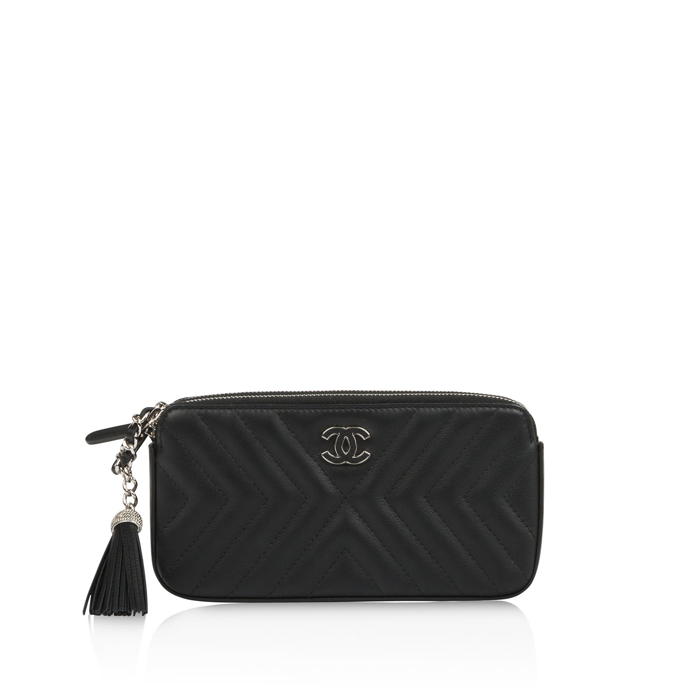 Chanel Chevron Clutch On Chain