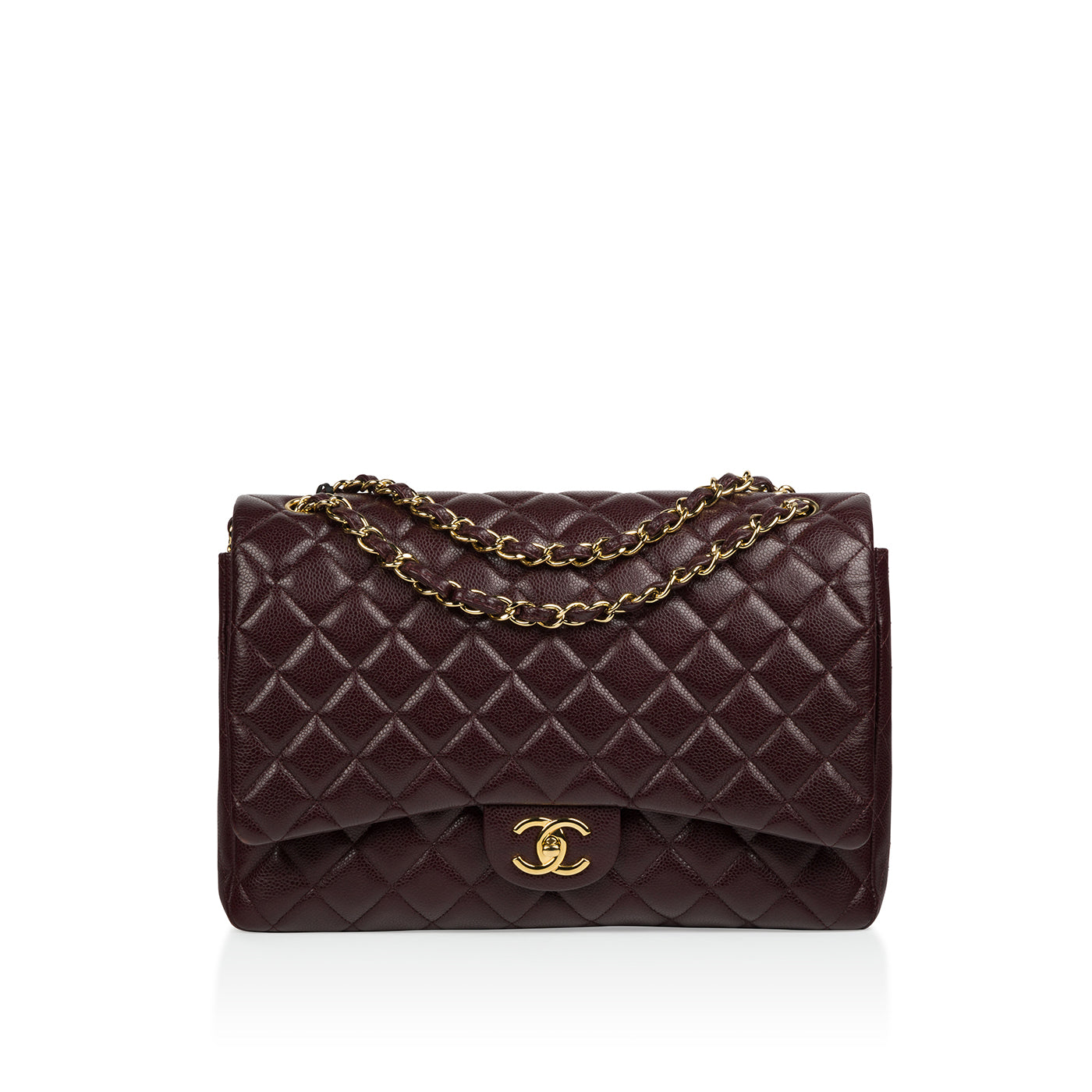 Chanel Classic Flap Caviar Gold Shoulder Bag Style 38