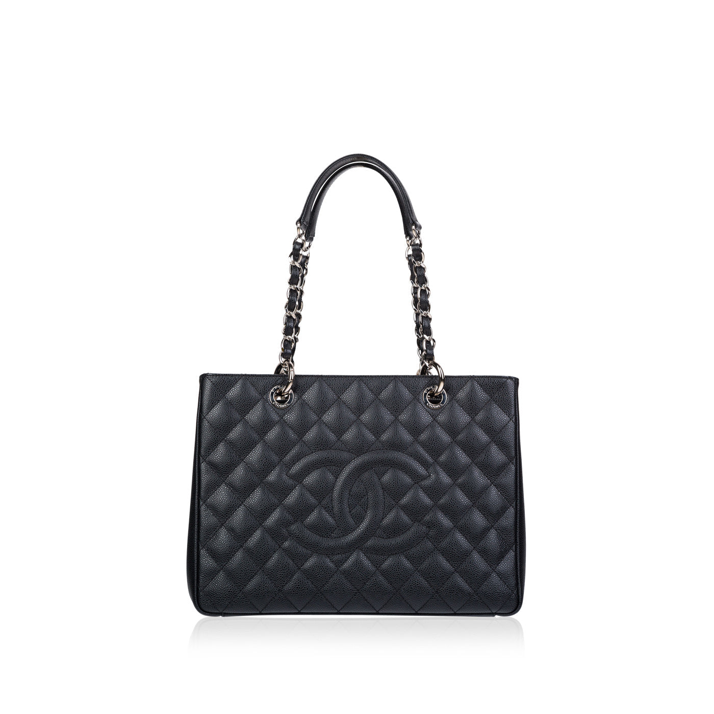 Chanel Timeless Caviar Black Tote Bag Style 15