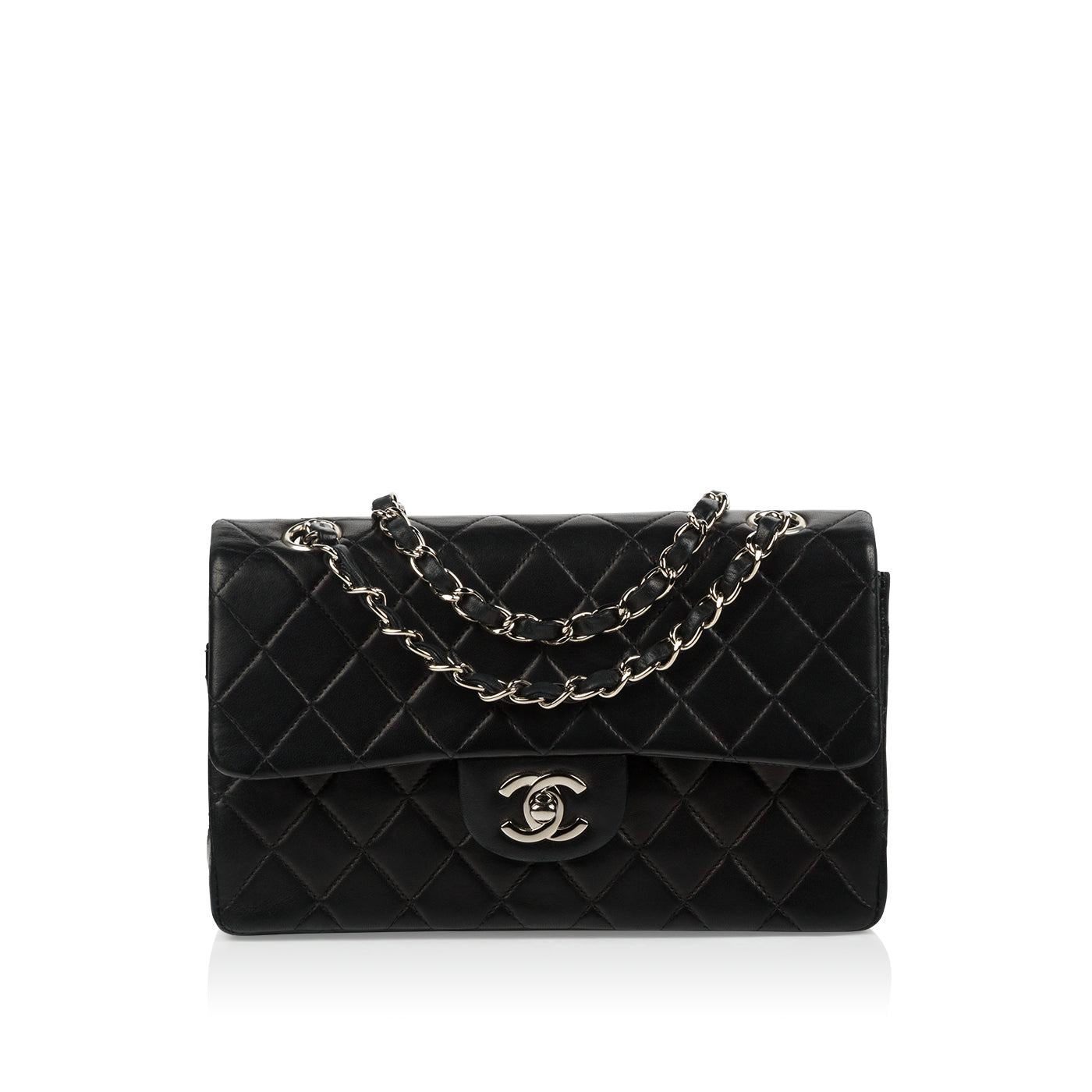 Chanel Classic Flap Lambskin Black Shoulder Bag Style 271
