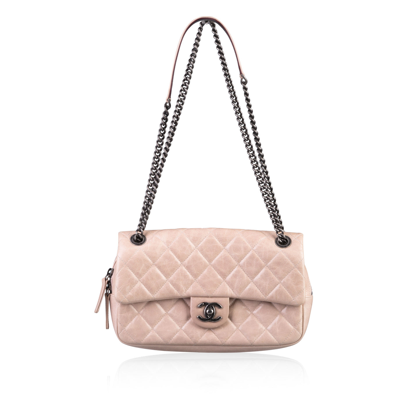 Chanel Classic Flap Quilted Beige Shoulder Bag