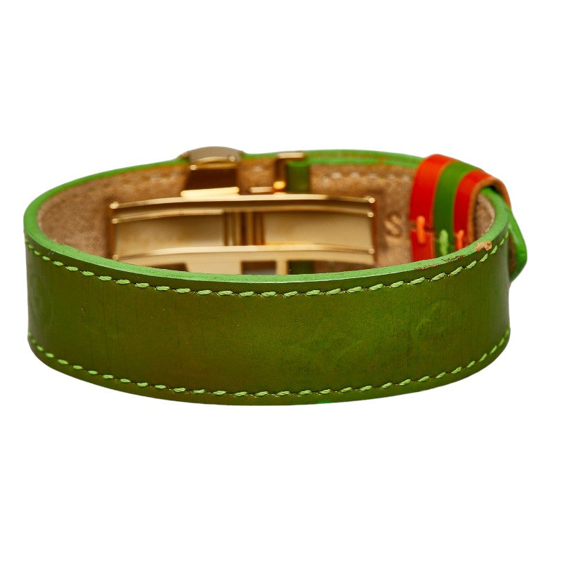Louis Vuitton Monogram -Rack Bracelet M91931 Green Orange G Leather Louis Vuitton
