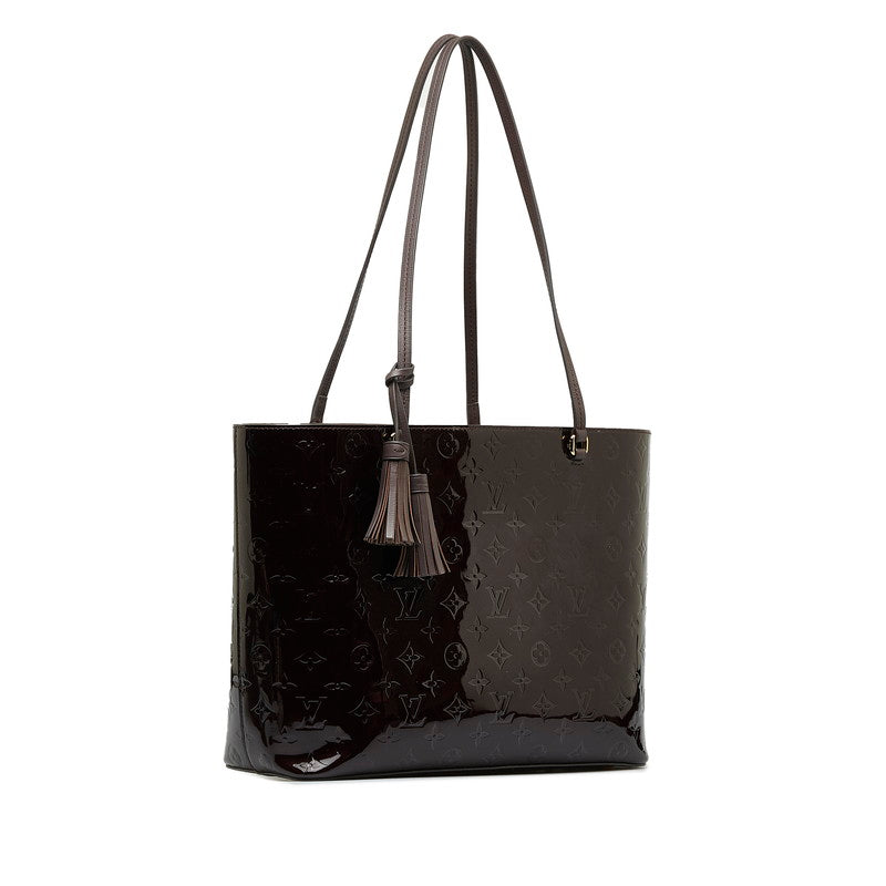 Louis Vuitton Monogram Verney Long Beach MM Tortoise Bag M90475 Amarant Pearl Patent Leather Louis Vuitton